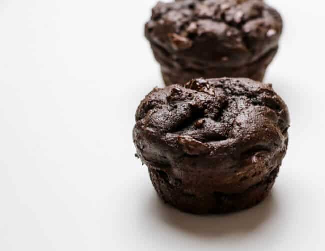 Muffins De Chocolate Duplo De Alta Proteína
